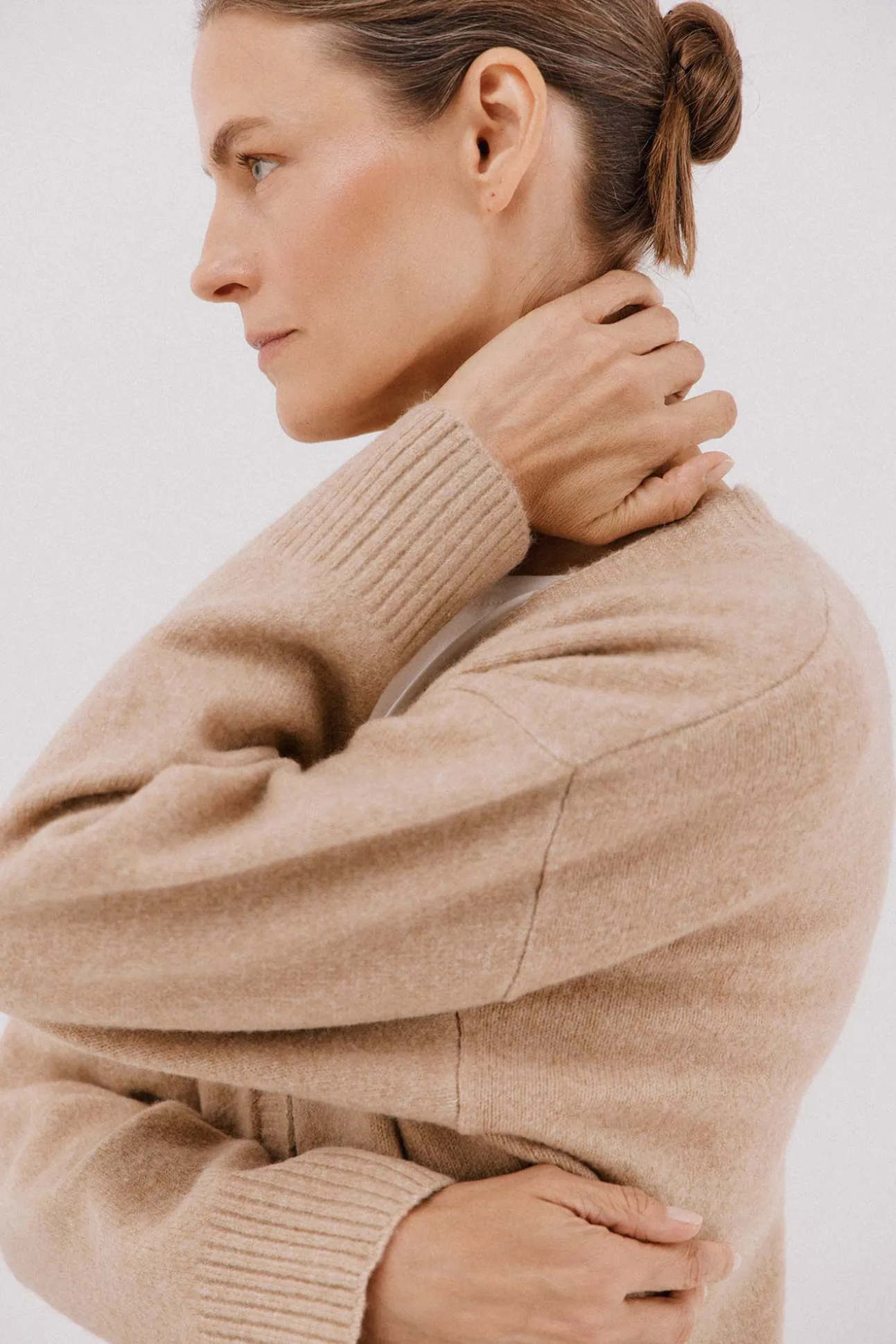 Cardigan longo com bolsos