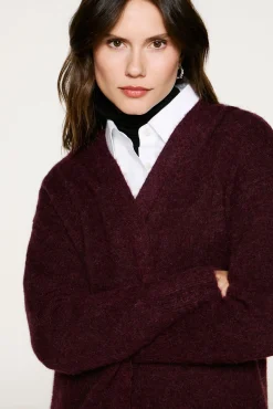 Cardigan longo de alpaca