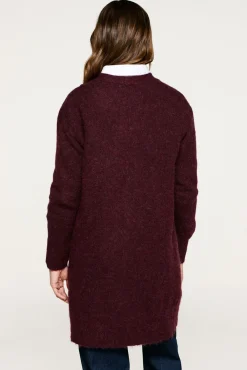 Cardigan longo de alpaca