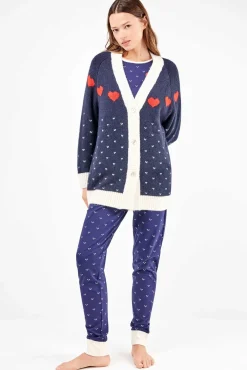 Cardigan longo de malha