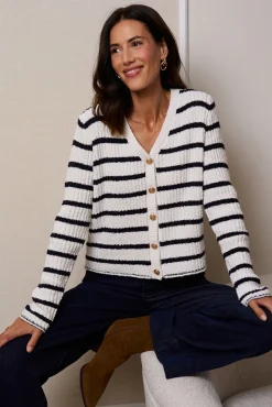 Cardigan riscas Amelia