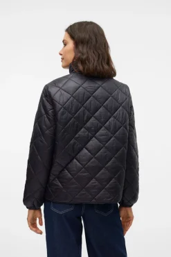 Casaco acolchoada feminina com bolsos