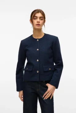 Casaco curta de tweed