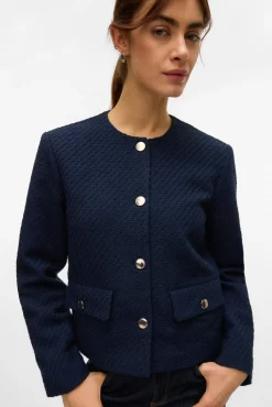 Casaco curta de tweed
