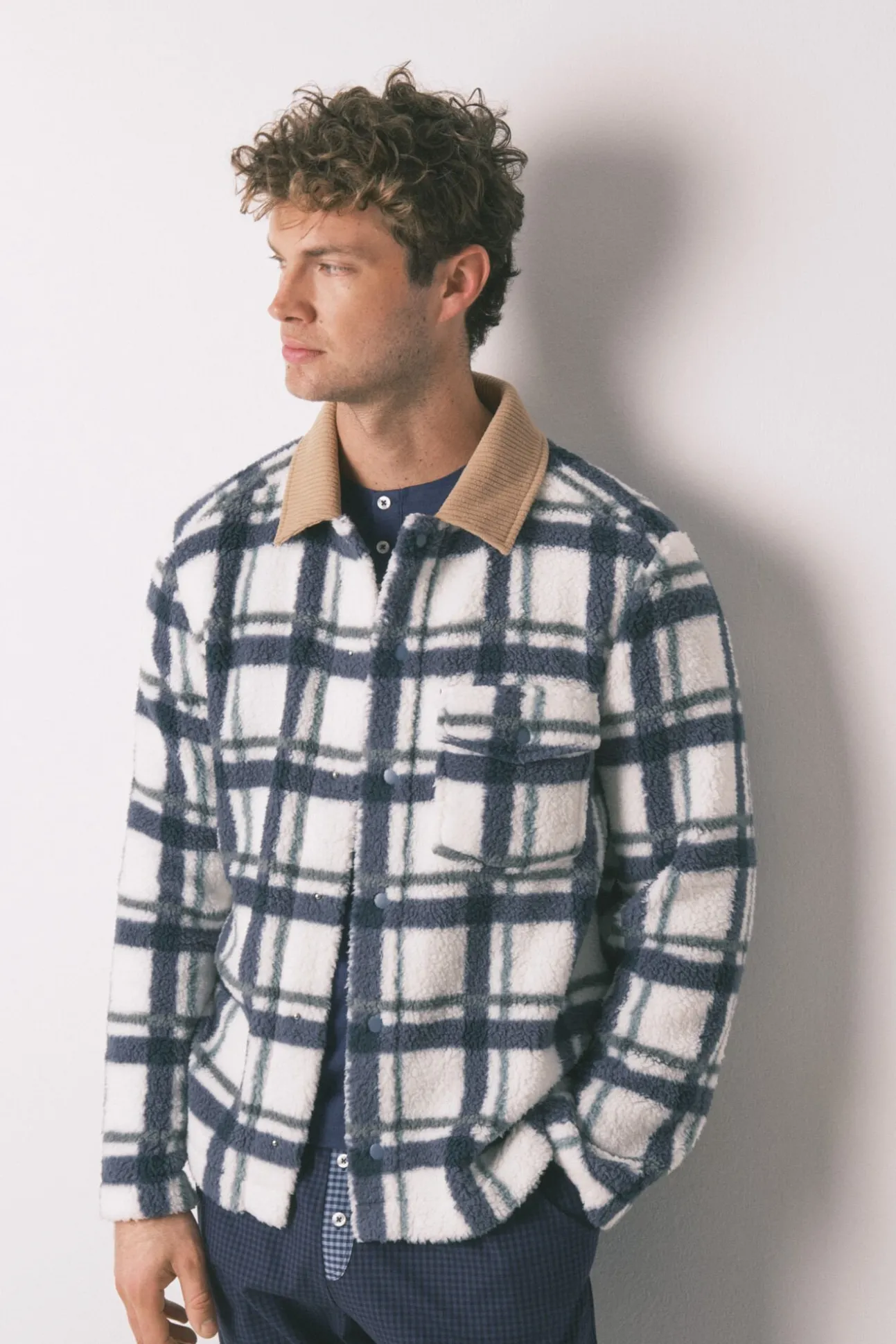 Casaco curto/ robe masculino de pelo