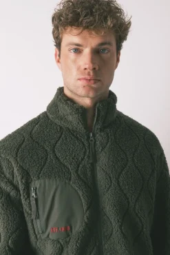 Casaco curto/ robe masculino Hotwheels de pelo verde