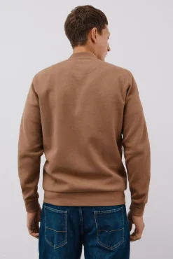 Casaco de malha gola bomber