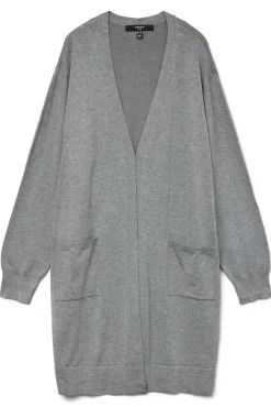 Casaco de malha longo plus size