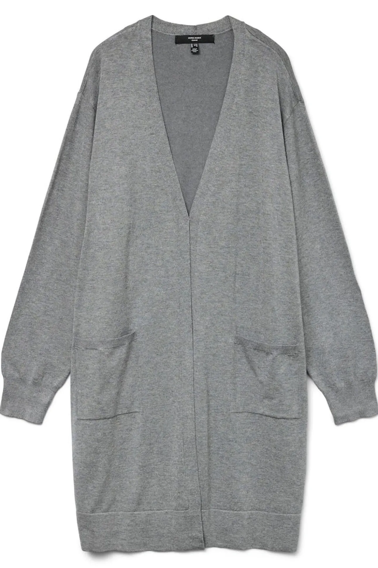 Casaco de malha longo plus size