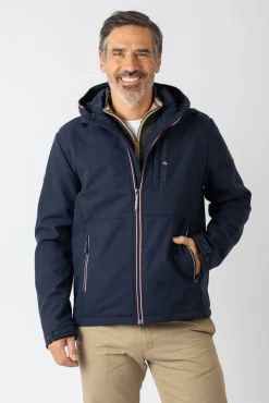 Casaco softshell com capuz