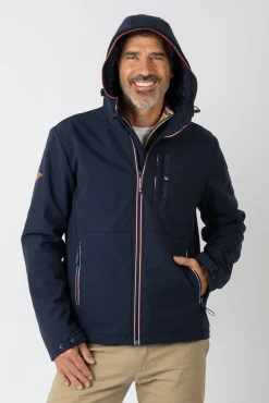 Casaco softshell com capuz