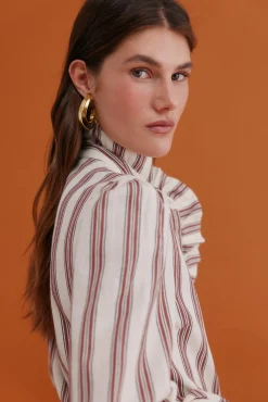 Claudette. Blusa às riscas