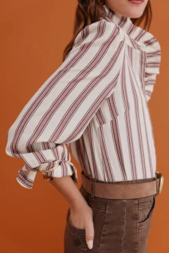 Claudette. Blusa às riscas
