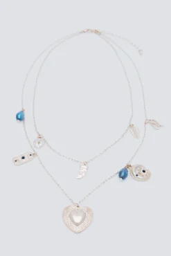 Colar com pingentes boho duplo
