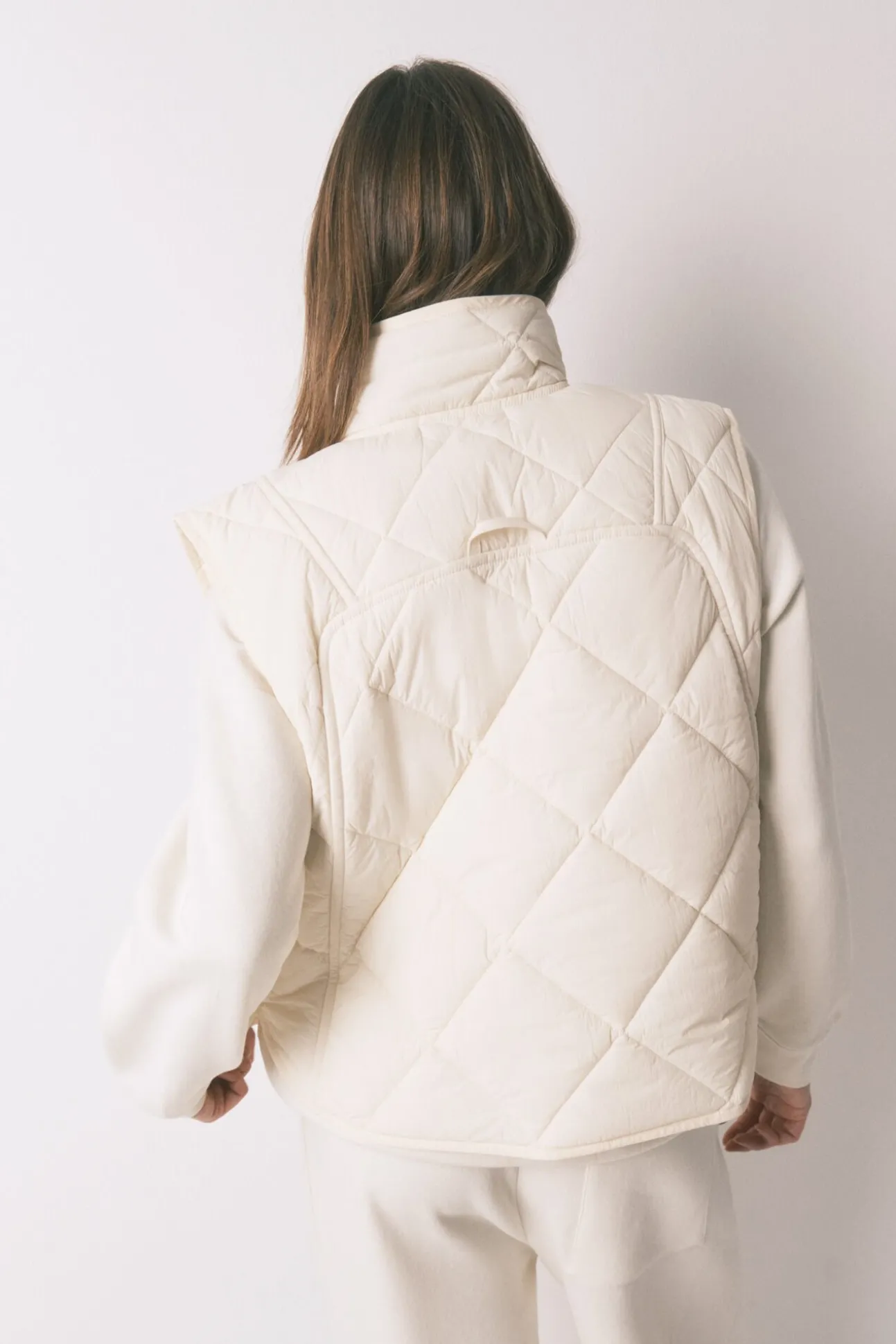 Colete acolchoado branco