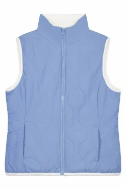 Colete acolchoado forrado azul