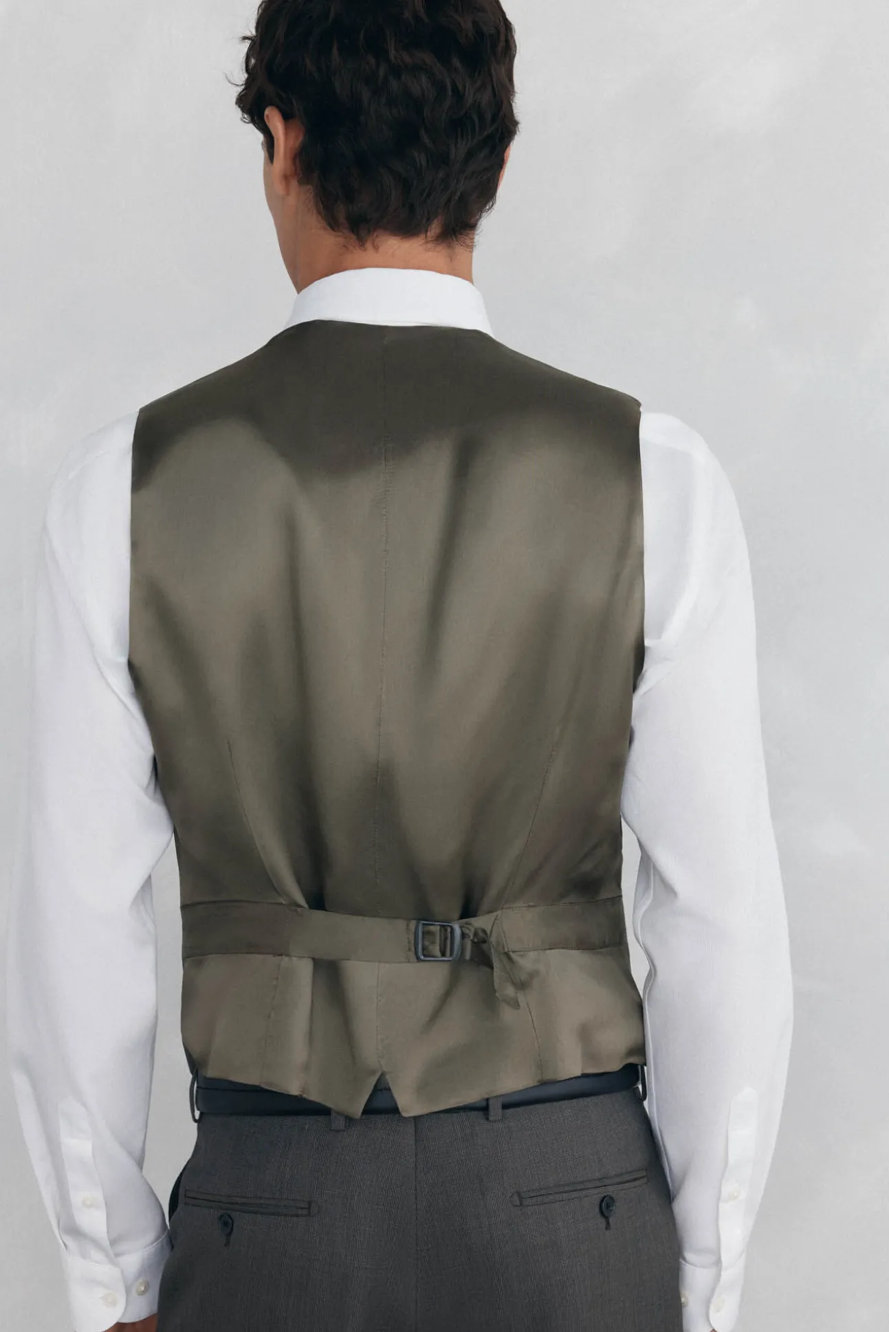 Colete bege slim fit