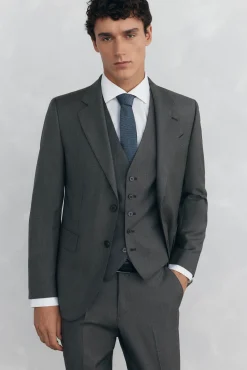 Colete bege slim fit