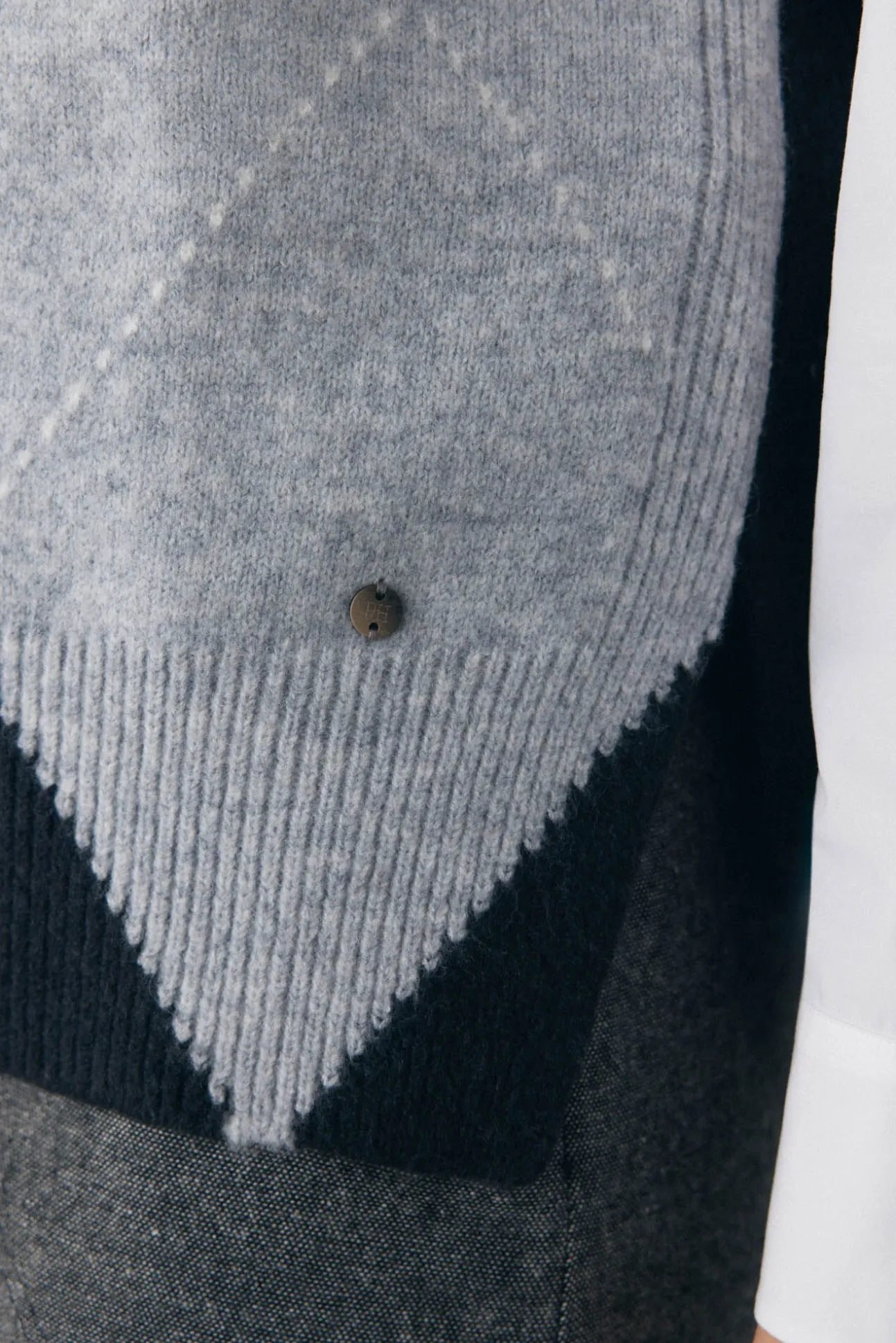 Colete jacquard diamante