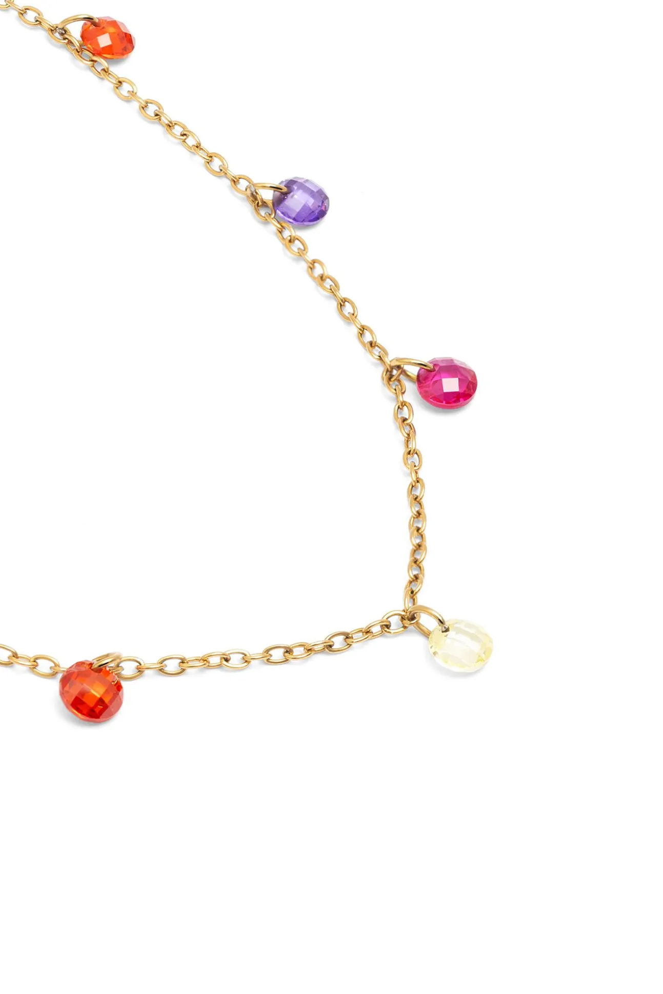 Color Bits Gold Plated Steel Necklace