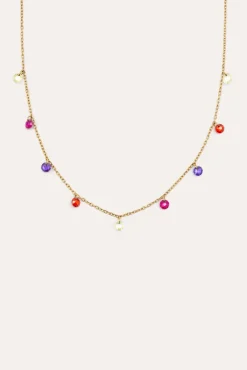 Color Bits Gold Plated Steel Necklace