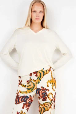 Conjunto de pijama com estampado de tigre