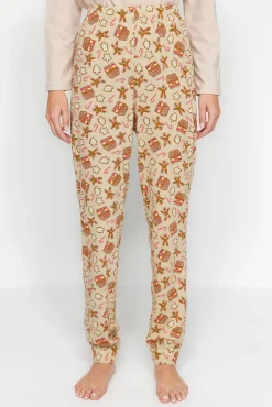 Conjunto de pijama de gengibre cru de Natal