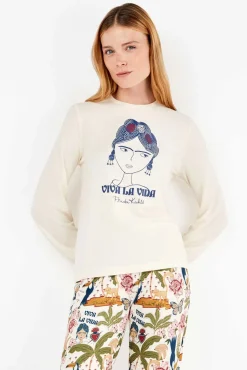 Conjunto de pijama de malha Frida Kahlo