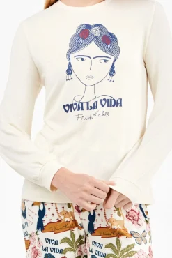 Conjunto de pijama de malha Frida Kahlo