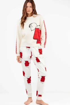 Conjunto de pijama elástica extramacia da casa Snoopy