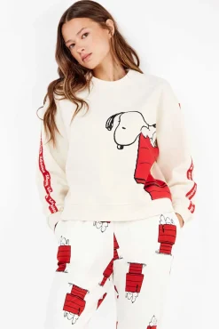 Conjunto de pijama elástica extramacia da casa Snoopy