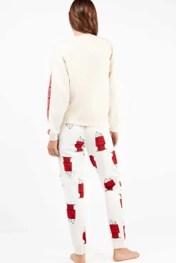 Conjunto de pijama elástica extramacia da casa Snoopy