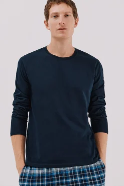 Conjunto de pijama malha e tecido