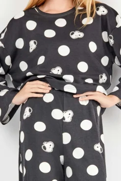 Conjunto de pijama maxi top do Snoopy