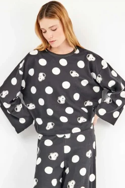 Conjunto de pijama maxi top do Snoopy