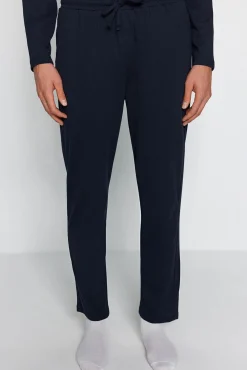Conjunto de pijama regular fit azul marinho