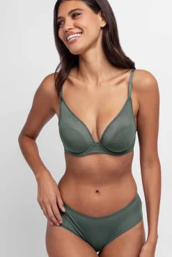 Conjunto Madison de duas peças com enchimento e decote profundo