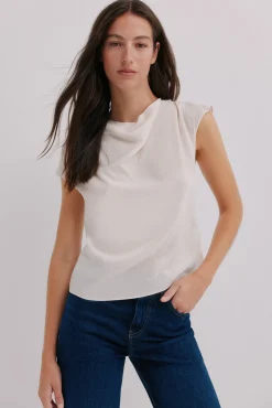 Constança. Blusa drapeada