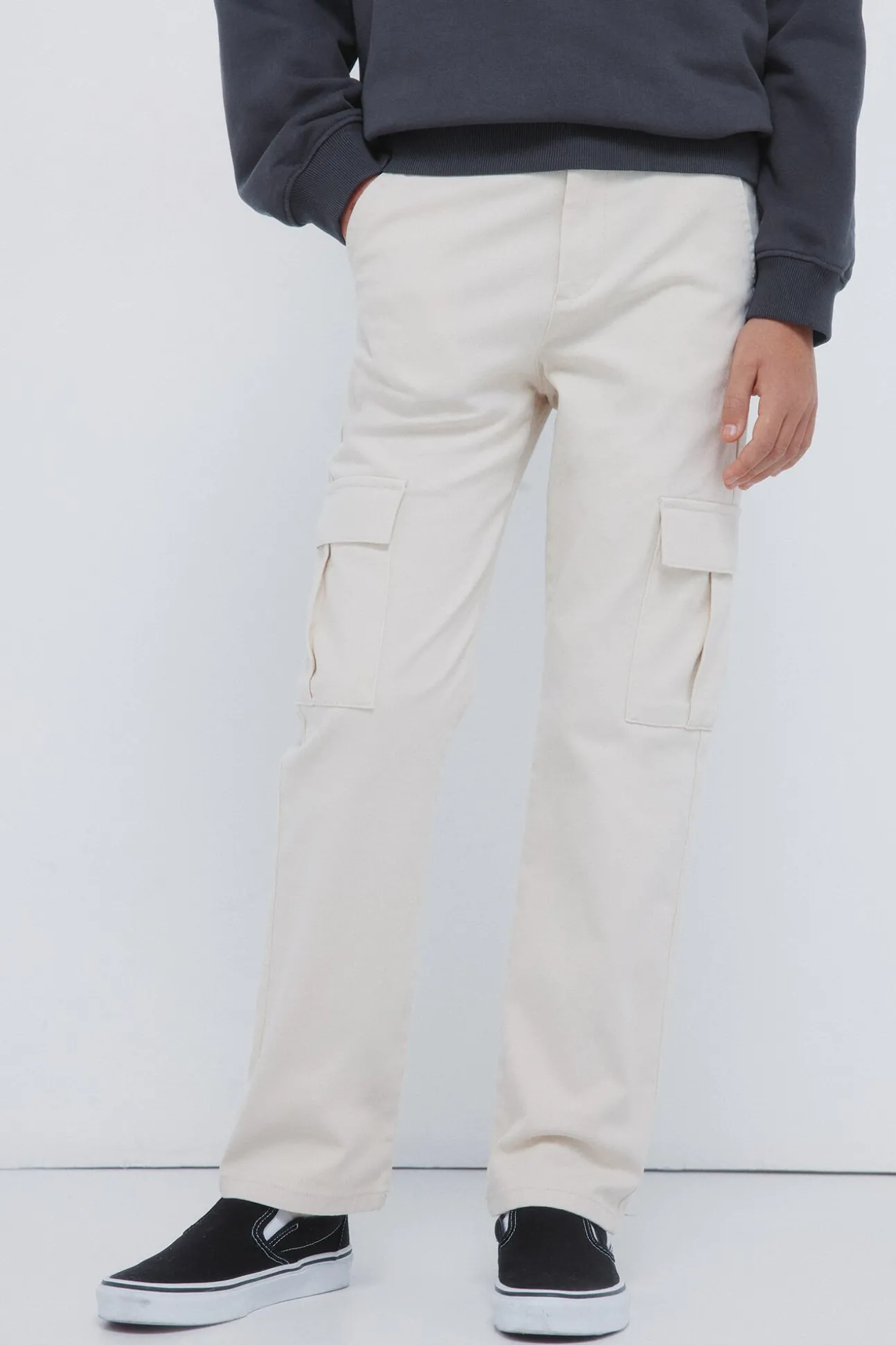 Criança de carga calças chino