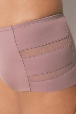 Cueca alta clássica em microfibra rosa