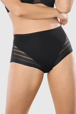 Cueca cinta clássica com controle moderado da barriga e faixas de tule
