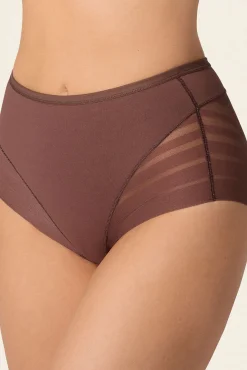 Cueca cinta clássica com controle moderado da barriga e faixas de tule