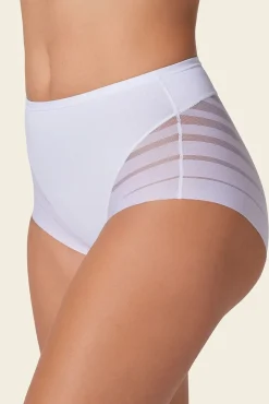 Cueca cinta clássica com controle moderado da barriga e faixas de tule