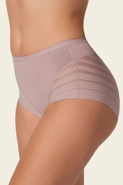 Cueca cinta clássica com controle moderado da barriga e faixas de tule