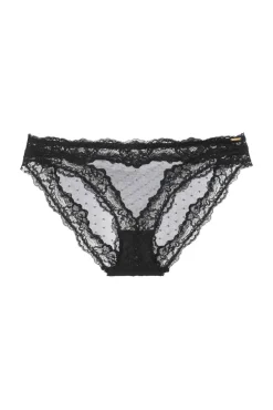 Cueca clássica de renda com bolinhas brilhantes