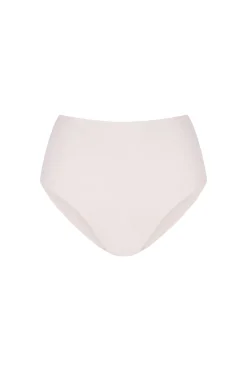 Cueca de algodão rosa cintura alta