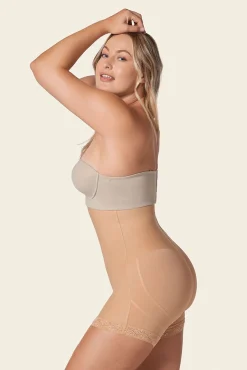 Cueca de calções de controle forte que levanta os glúteos