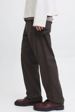 Denim cargo calça