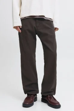 Denim cargo calça