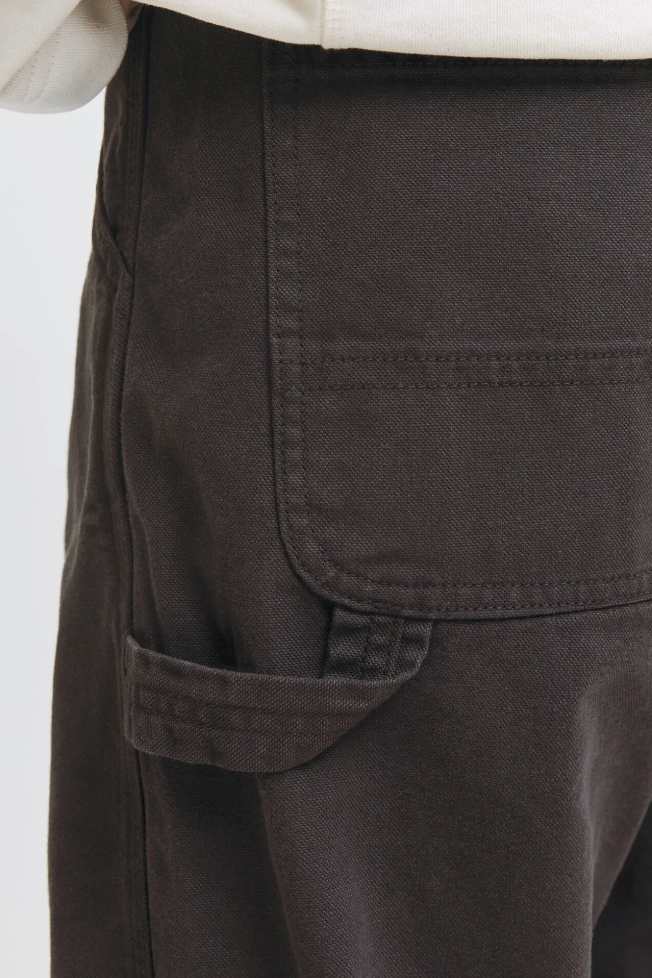 Denim cargo calça